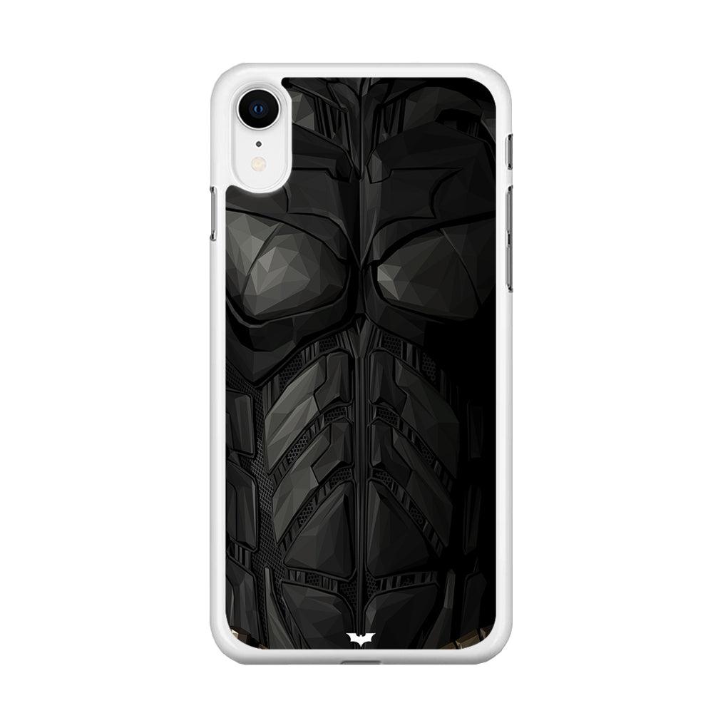 Batman Costume Suit iPhone XR Case-Rubber / White (2D Case)-Xtracase