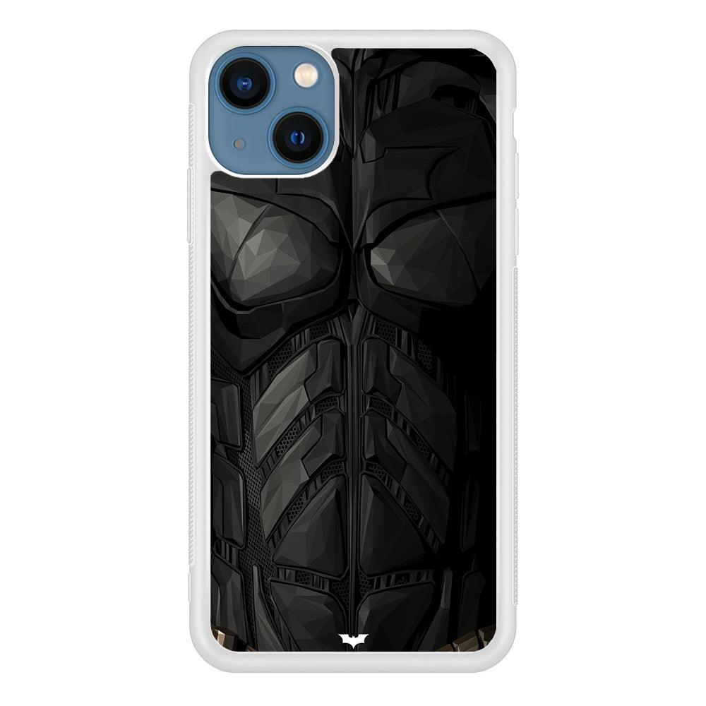 Batman Costume Suit iPhone 13 Mini Case-Rubber / White (2D Case)-Xtracase
