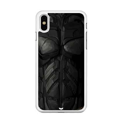 Batman Costume Suit iPhone Xs Max Case-Rubber / White (2D Case)-Xtracase