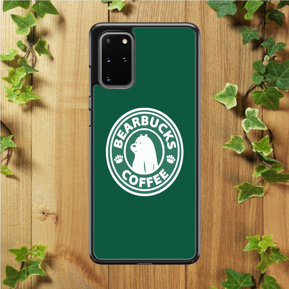 Bearbucks Coffee Samsung Galaxy S20 Plus Case-Rubber / White (2D Case)-Xtracase