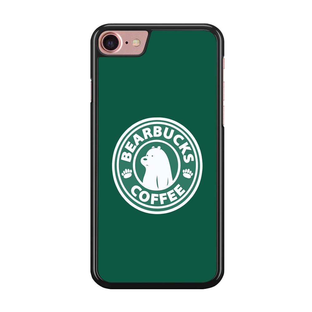 Bearbucks Coffee iPhone 7 Case-Rubber / Black (2D Case)-Xtracase