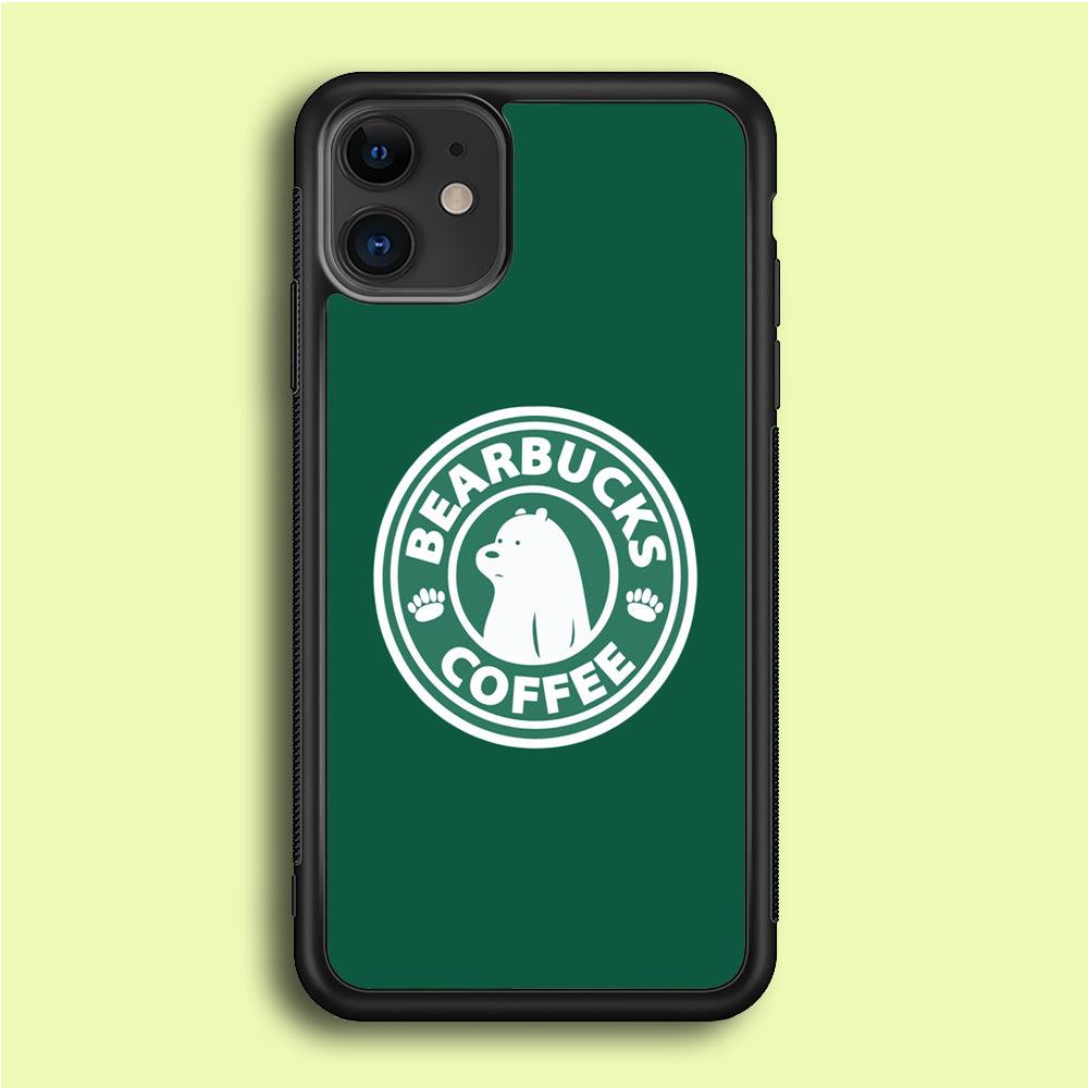 Bearbucks Coffee iPhone 12 Case-Rubber / Black (2D Case)-Xtracase
