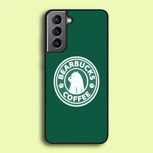 Bearbucks Coffee Samsung Galaxy S21 Case-Rubber / White (2D Case)-Xtracase