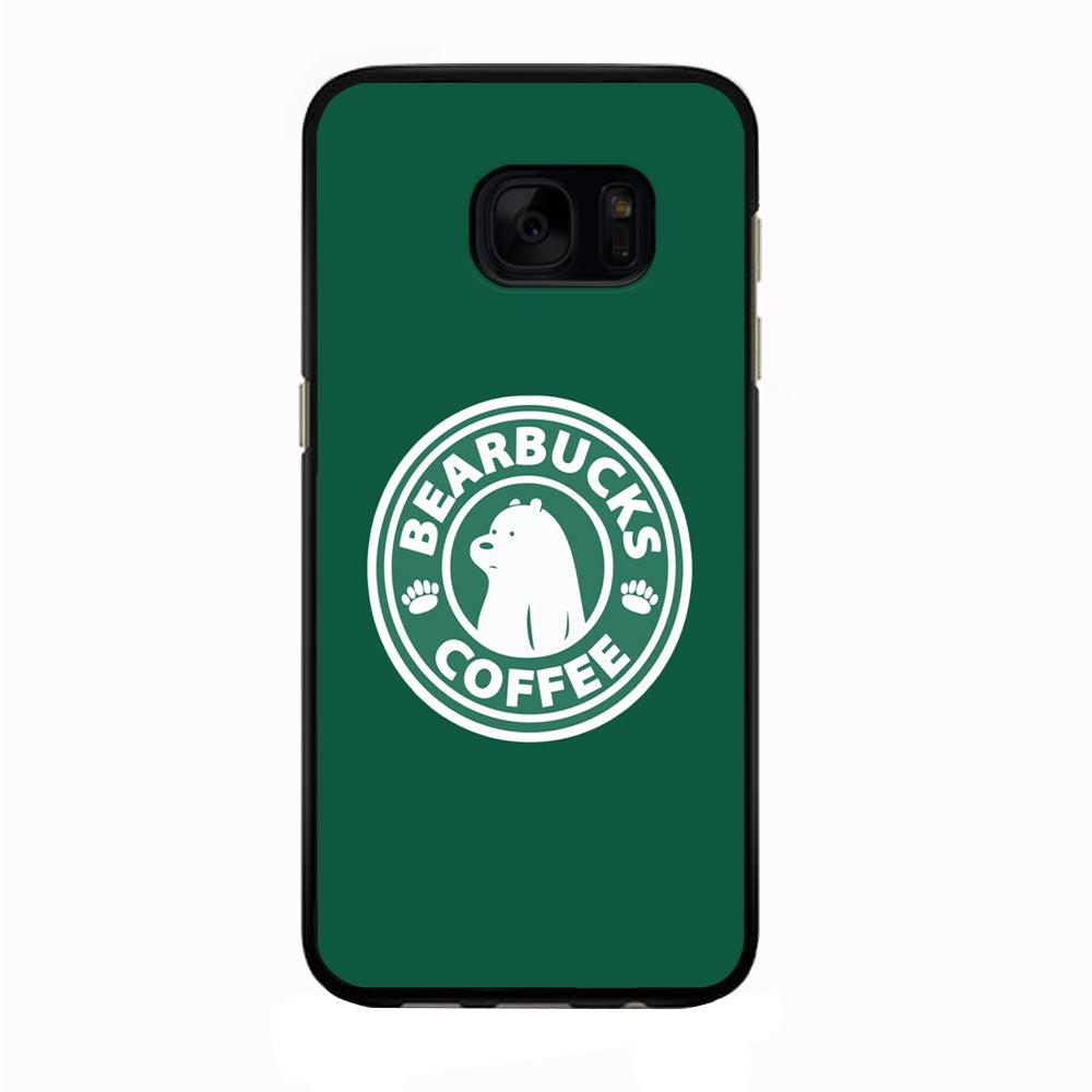 Bearbucks Coffee Samsung Galaxy S7 Edge Case-Rubber / Black (2D Case)-Xtracase