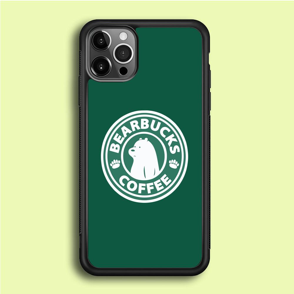 Bearbucks Coffee iPhone 12 Pro Case-Rubber / Black (2D Case)-Xtracase