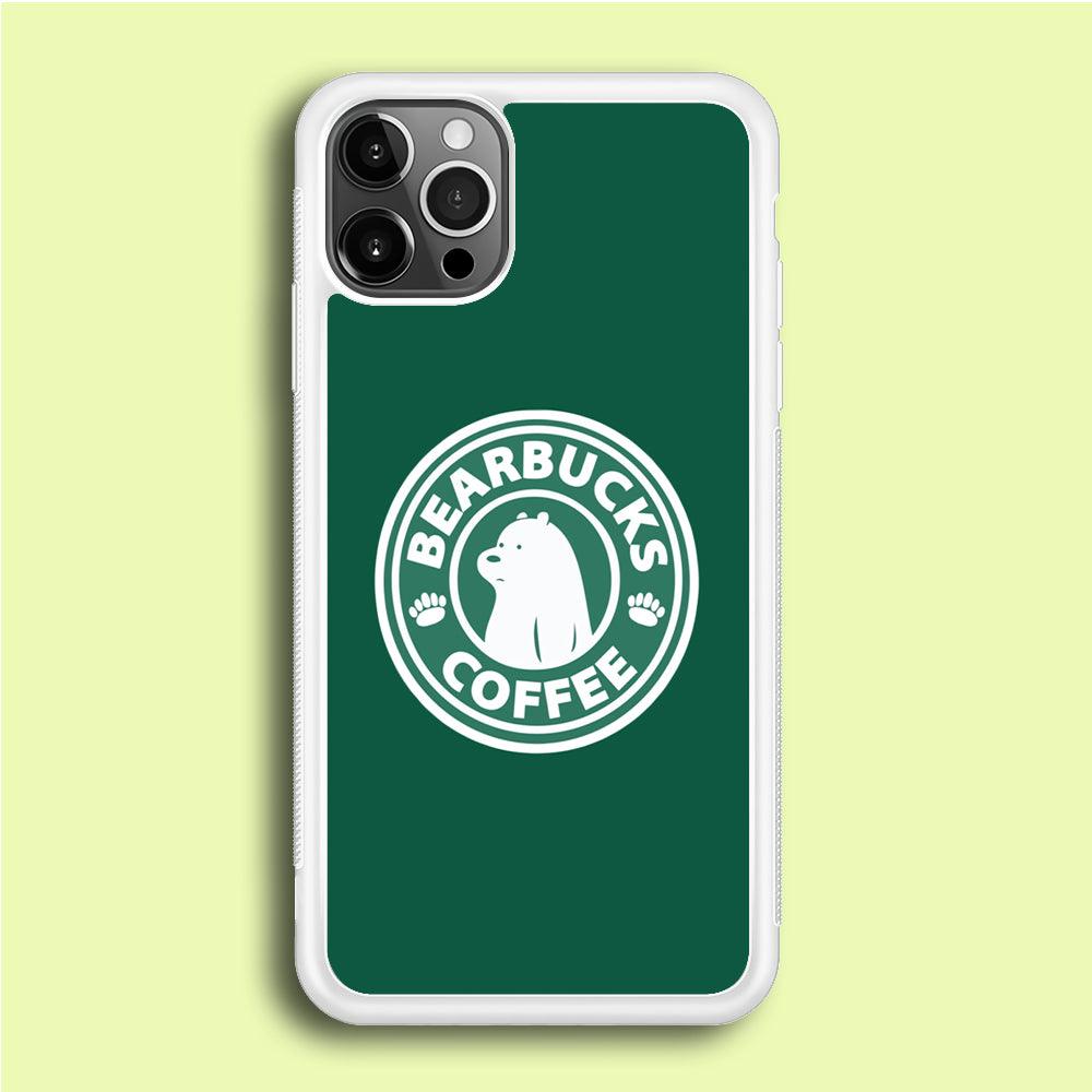 Bearbucks Coffee iPhone 12 Pro Case-Rubber / White (2D Case)-Xtracase