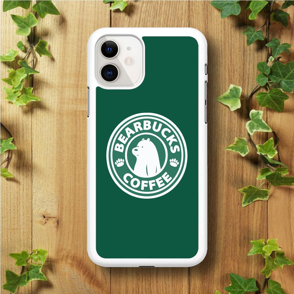 Bearbucks Coffee iPhone 11 Case-Rubber / White (2D Case)-Xtracase
