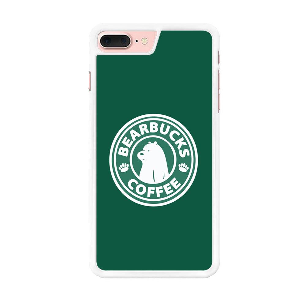 Bearbucks Coffee iPhone 7 Plus Case-Rubber / White (2D Case)-Xtracase