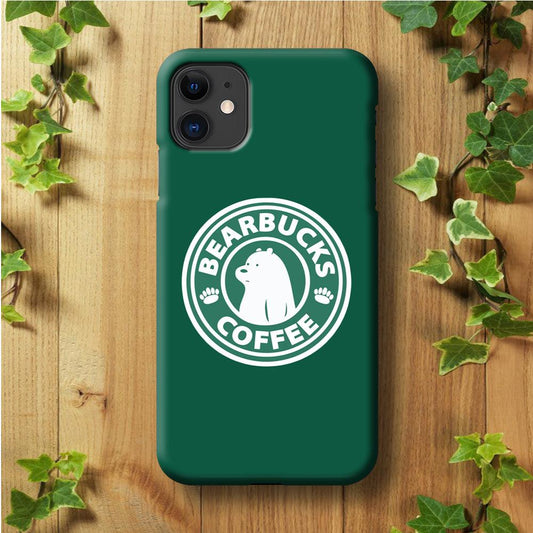 Bearbucks Coffee iPhone 11 Case-Plastic / Full Wrap (3D Case)-Xtracase
