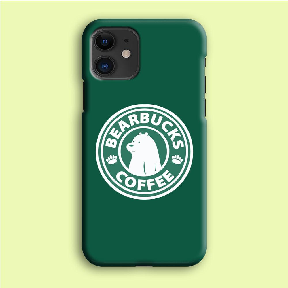 Bearbucks Coffee iPhone 12 Case-Plastic / Full Wrap (3D Case)-Xtracase