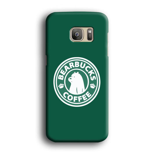 Bearbucks Coffee Samsung Galaxy S7 Edge Case-Plastic / Full Wrap (3D Case)-Xtracase
