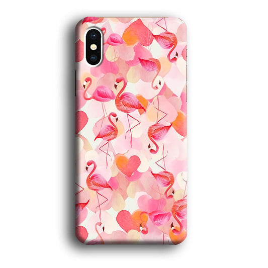 Beautiful Flamingo Art iPhone Xs 3D Case-Xtracase