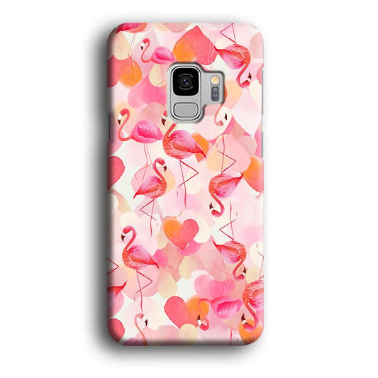 Beautiful Flamingo Art Samsung Galaxy S9 3D Case-Xtracase