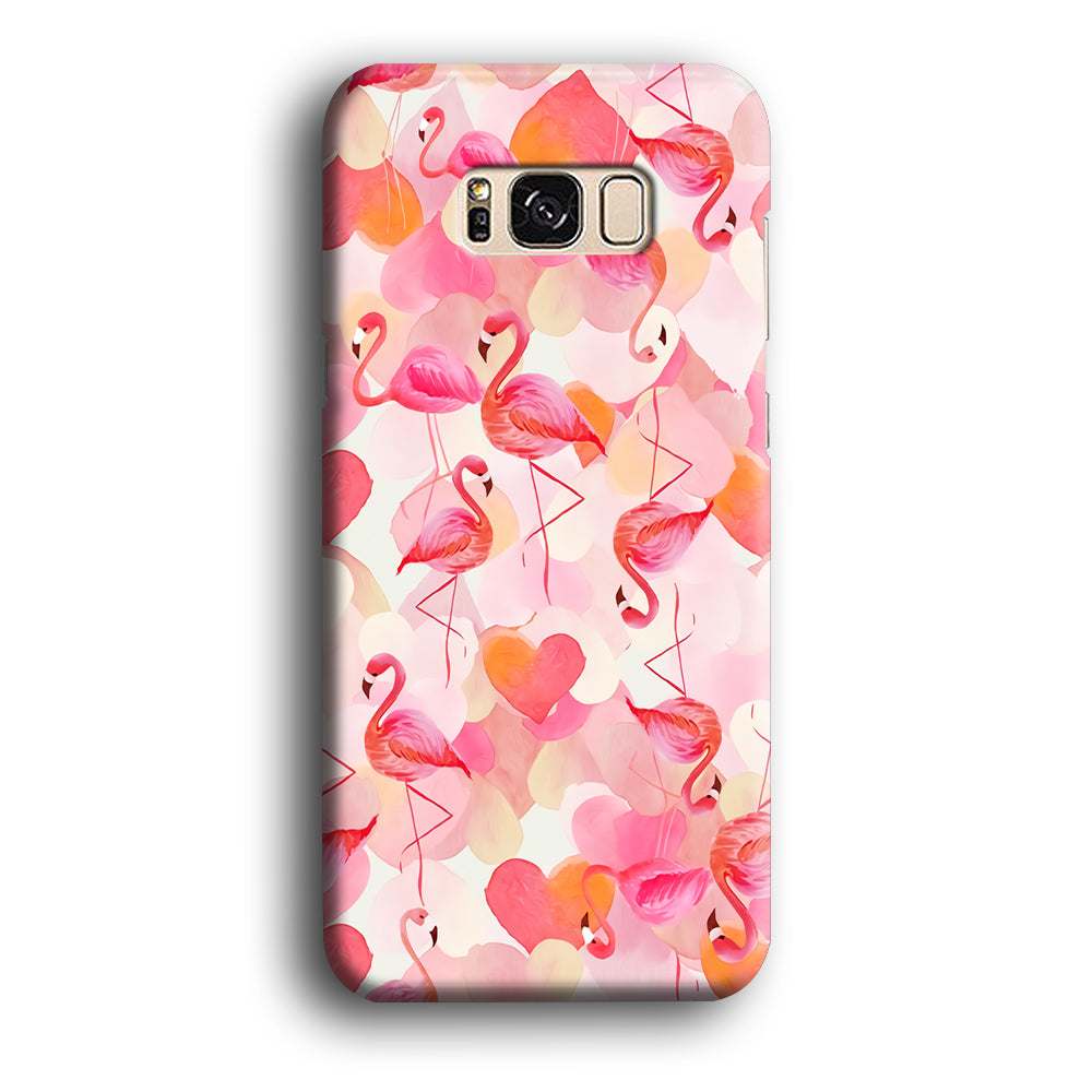 Beautiful Flamingo Art Samsung Galaxy S8 3D Case
