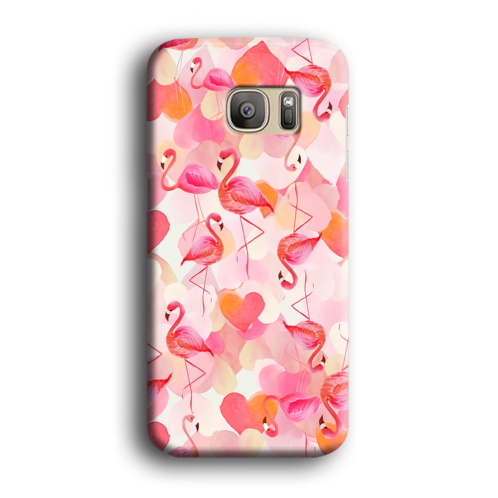 Beautiful Flamingo Art Samsung Galaxy S7 3D Case