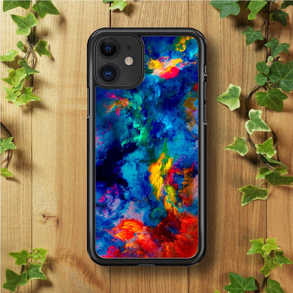 Beautiful Marble Colorful 001 iPhone 11 Case-Rubber / Black (2D Case)-Xtracase
