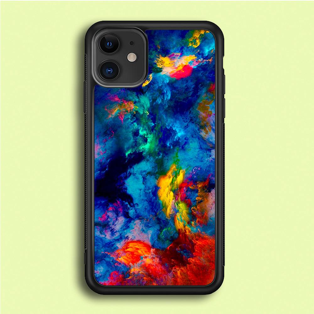 Beautiful Marble Colorful 001 iPhone 12 Case-Rubber / Black (2D Case)-Xtracase