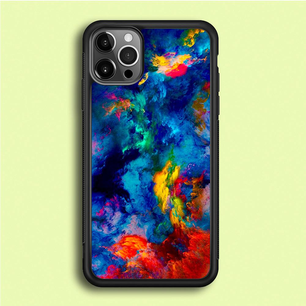 Beautiful Marble Colorful 001 iPhone 12 Pro Case-Rubber / Black (2D Case)-Xtracase