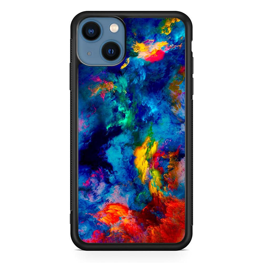 Beautiful Marble Colorful 001 iPhone 13 Case-Rubber / Black (2D Case)-Xtracase
