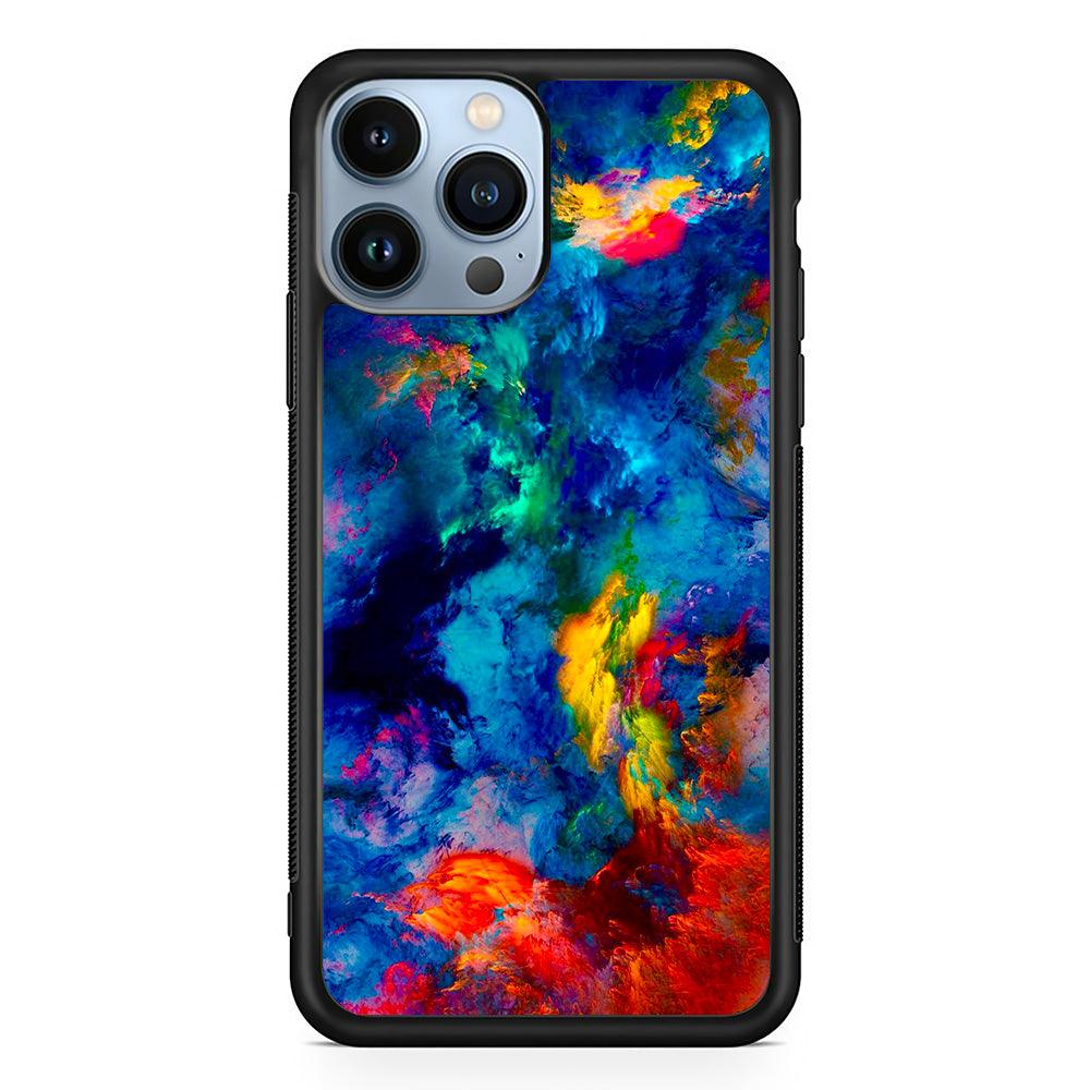 Beautiful Marble Colorful 001 iPhone 13 Pro Max Case-Rubber / Black (2D Case)-Xtracase