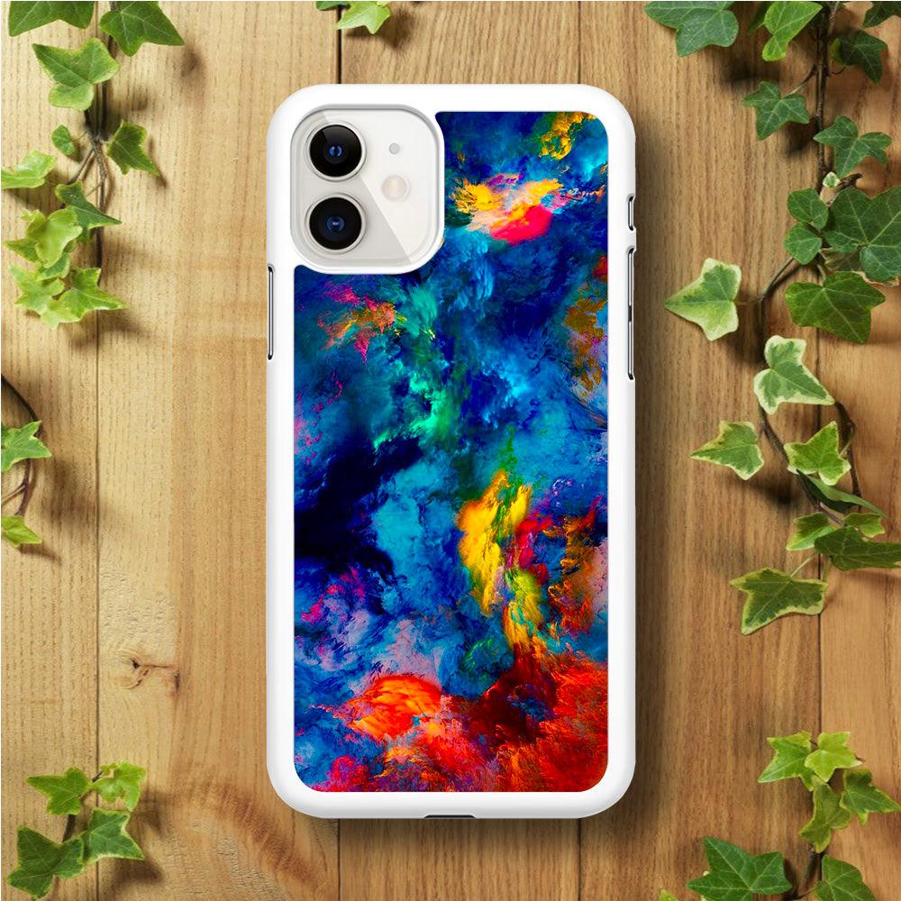 Beautiful Marble Colorful 001 iPhone 11 Case-Rubber / White (2D Case)-Xtracase