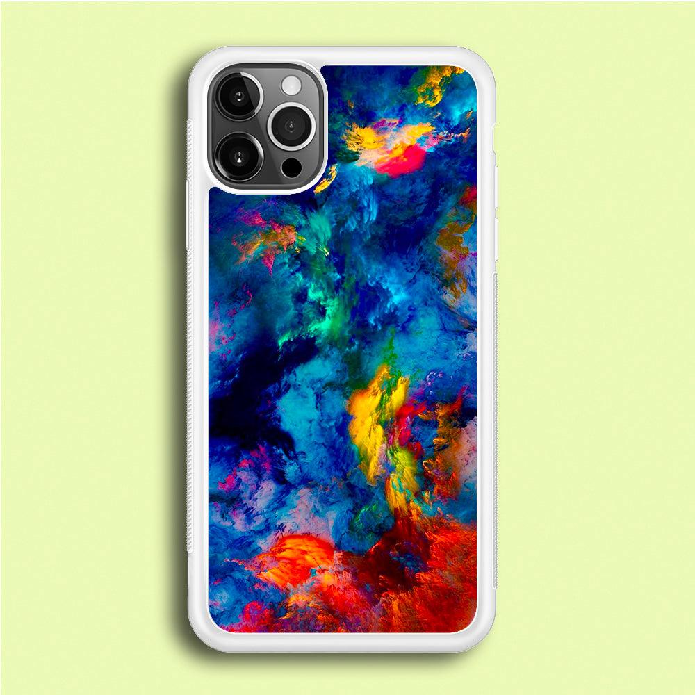 Beautiful Marble Colorful 001 iPhone 12 Pro Case-Rubber / White (2D Case)-Xtracase