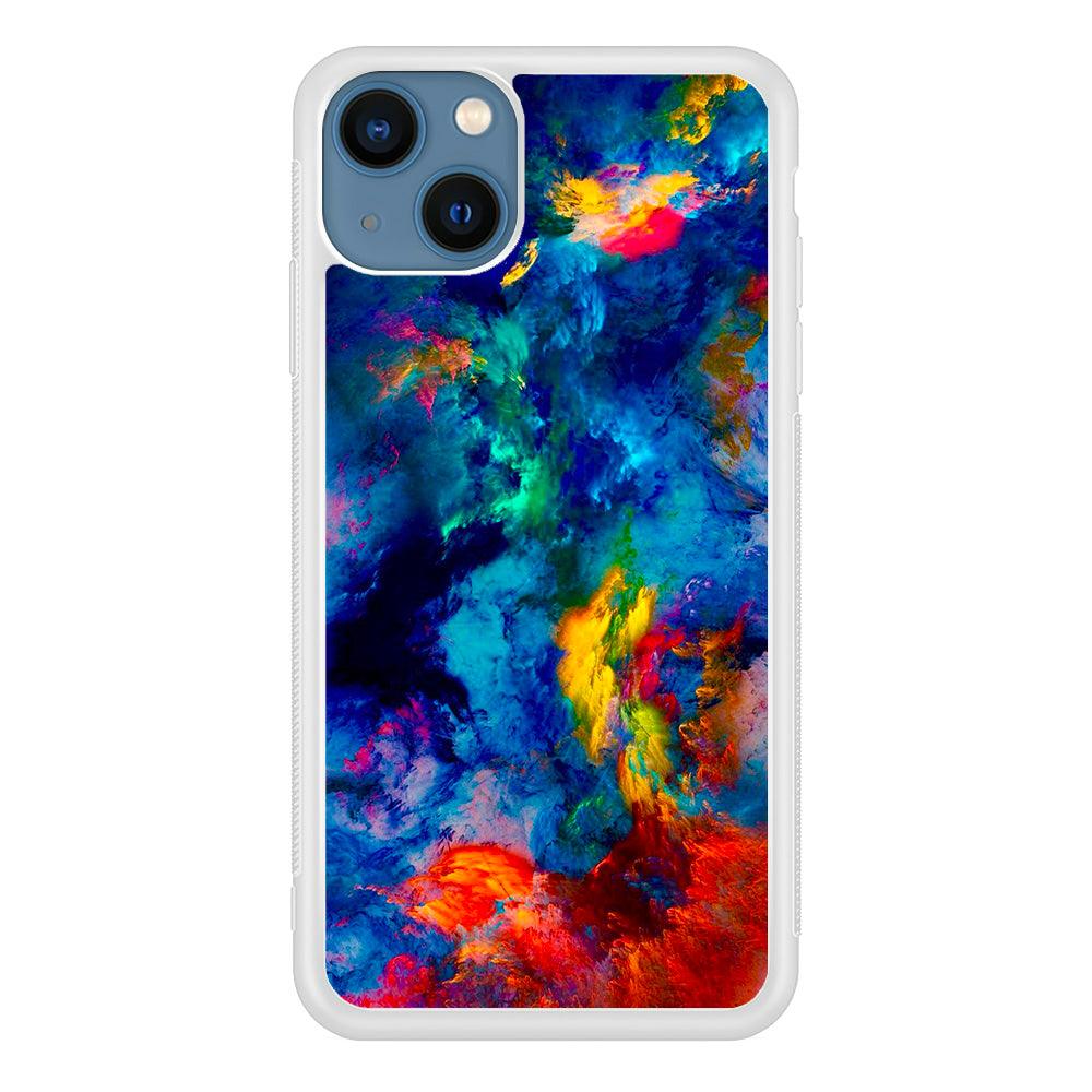 Beautiful Marble Colorful 001 iPhone 13 Mini Case-Rubber / White (2D Case)-Xtracase