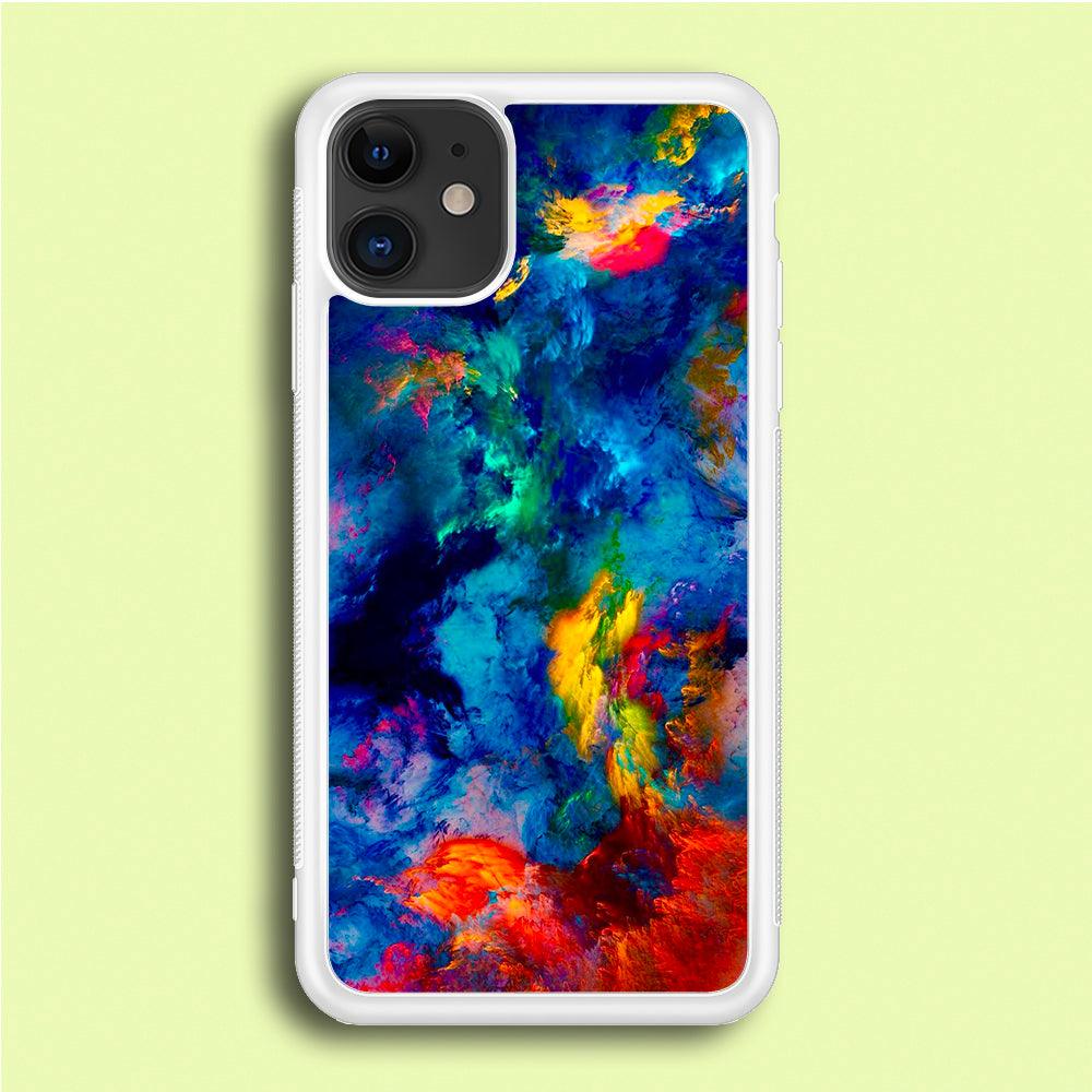 Beautiful Marble Colorful 001 iPhone 12 Case-Rubber / White (2D Case)-Xtracase