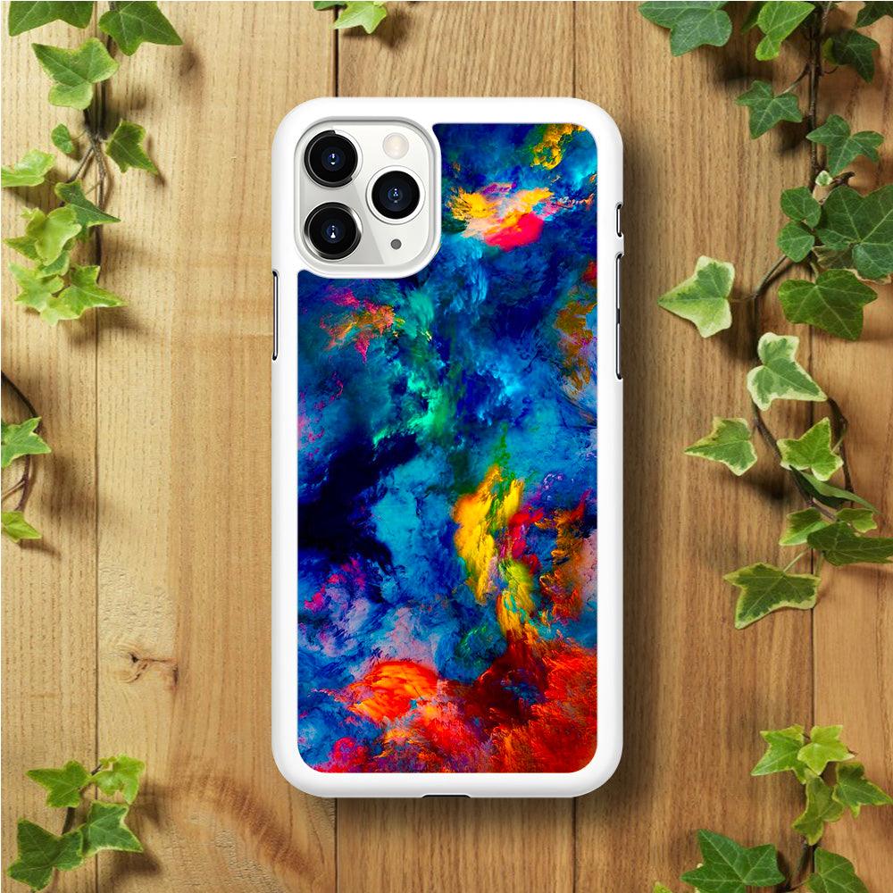 Beautiful Marble Colorful 001 iPhone 11 Pro Case-Rubber / White (2D Case)-Xtracase