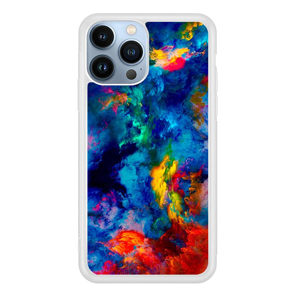 Beautiful Marble Colorful 001 iPhone 13 Pro Max Case-Rubber / White (2D Case)-Xtracase