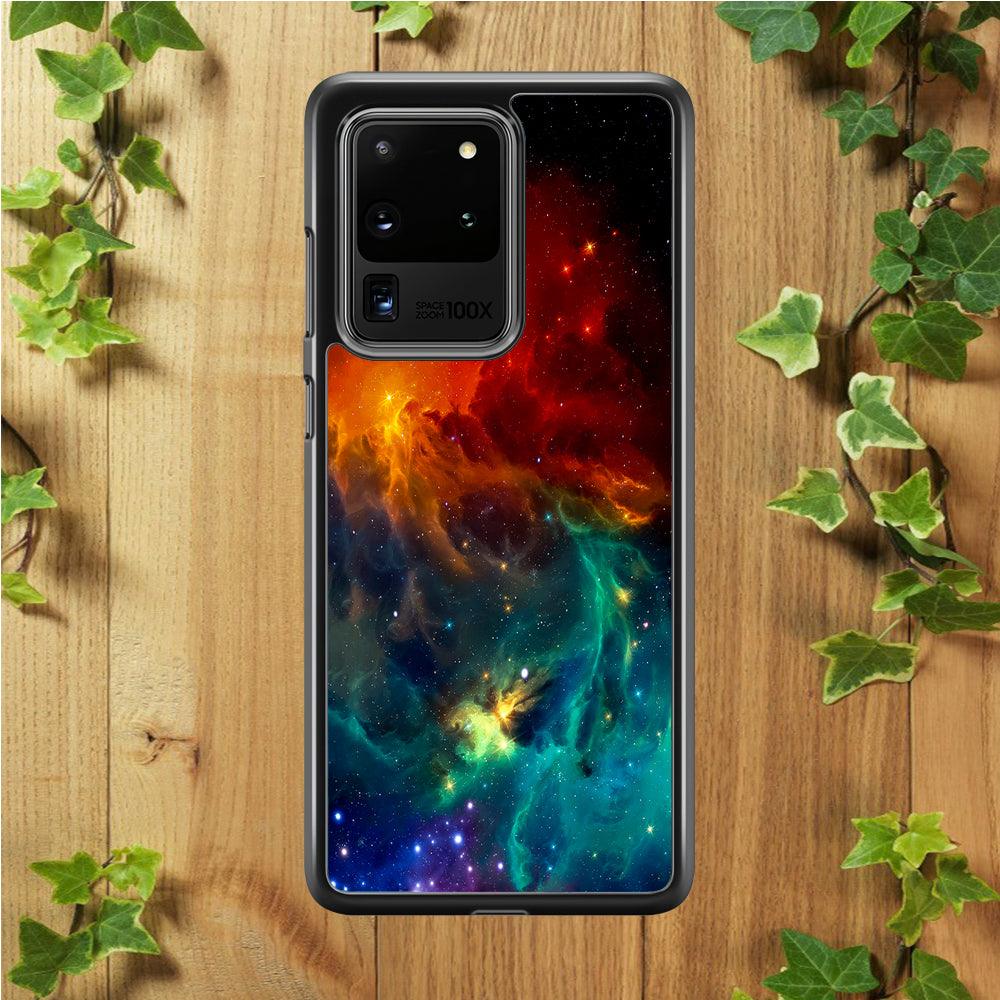 Beautiful Space Colorful 001 Samsung Galaxy S20 Ultra Case-Rubber / Black (2D Case)-Xtracase