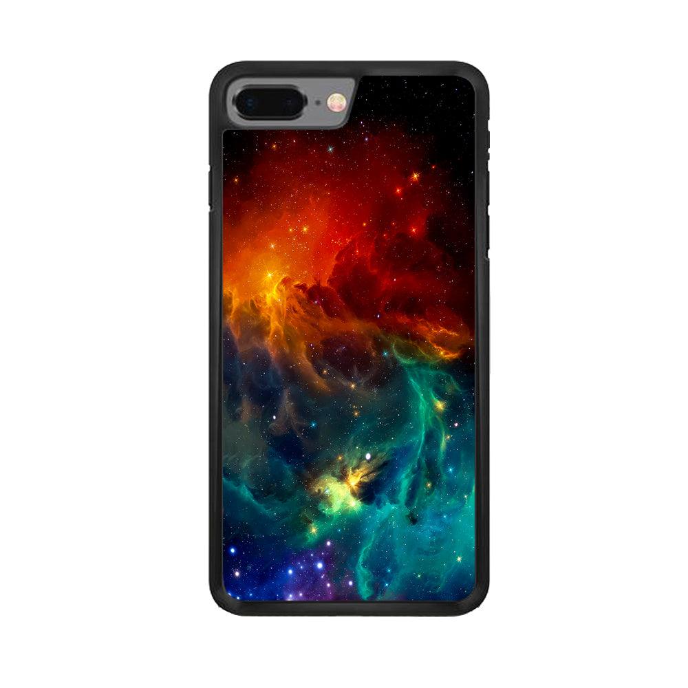Beautiful Space Colorful 001 iPhone 8 Plus Case-Rubber / Black (2D Case)-Xtracase