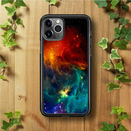 Beautiful Space Colorful 001 iPhone 11 Pro Max Case-Rubber / Black (2D Case)-Xtracase