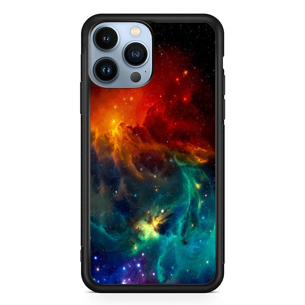 Beautiful Space Colorful 001 iPhone 13 Pro Case-Rubber / Black (2D Case)-Xtracase