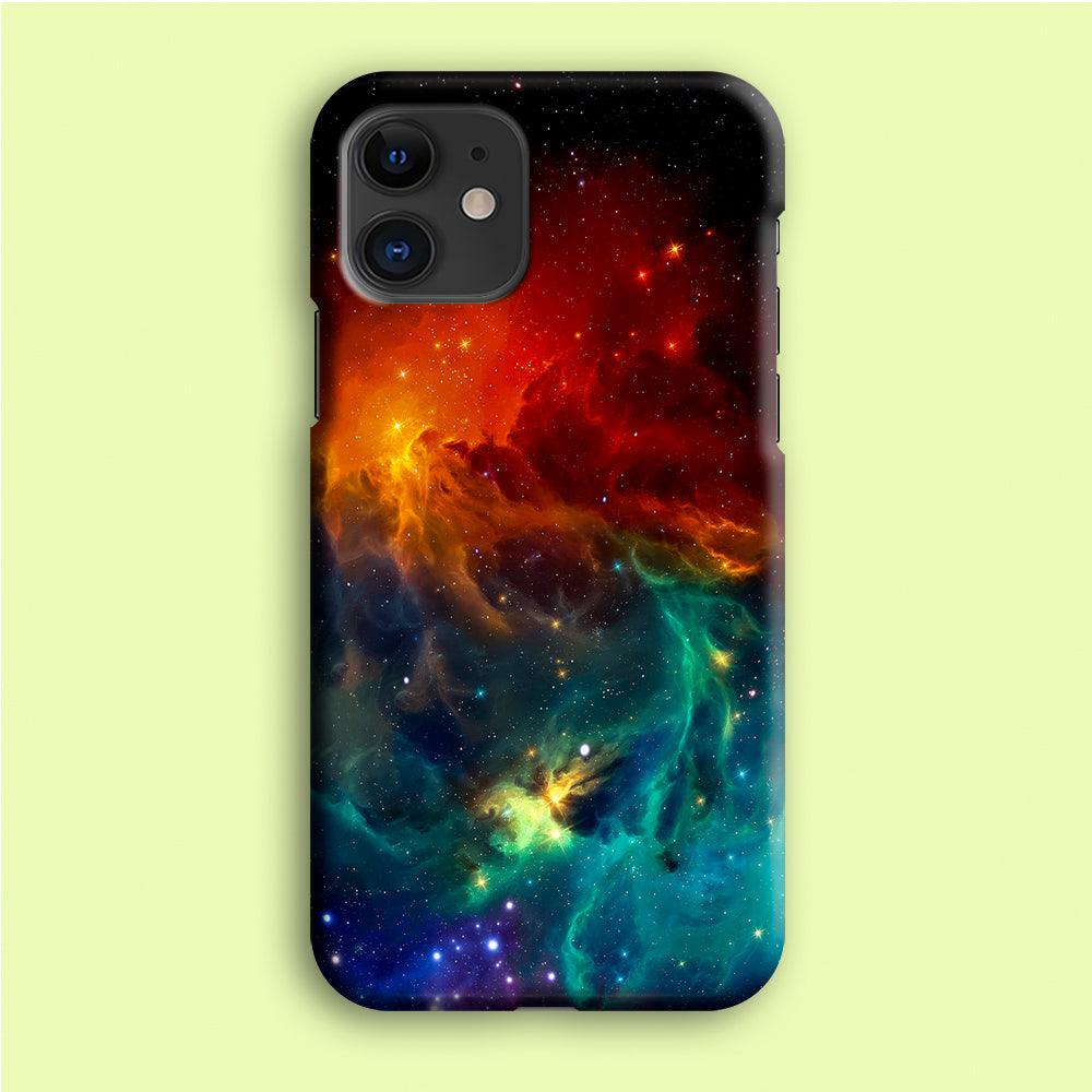 Beautiful Space Colorful 001 iPhone 12 Mini Case-Plastic / Full Wrap (3D Case)-Xtracase
