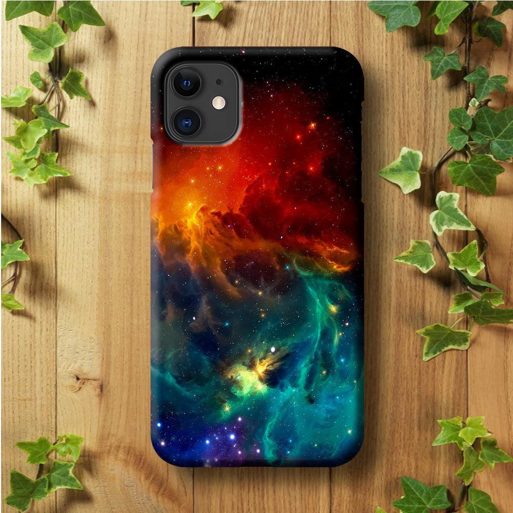 Beautiful Space Colorful 001 iPhone 11 Case-Plastic / Full Wrap (3D Case)-Xtracase