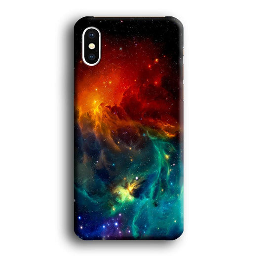Beautiful Space Colorful 001 iPhone Xs Case-Plastic / Full Wrap (3D Case)-Xtracase