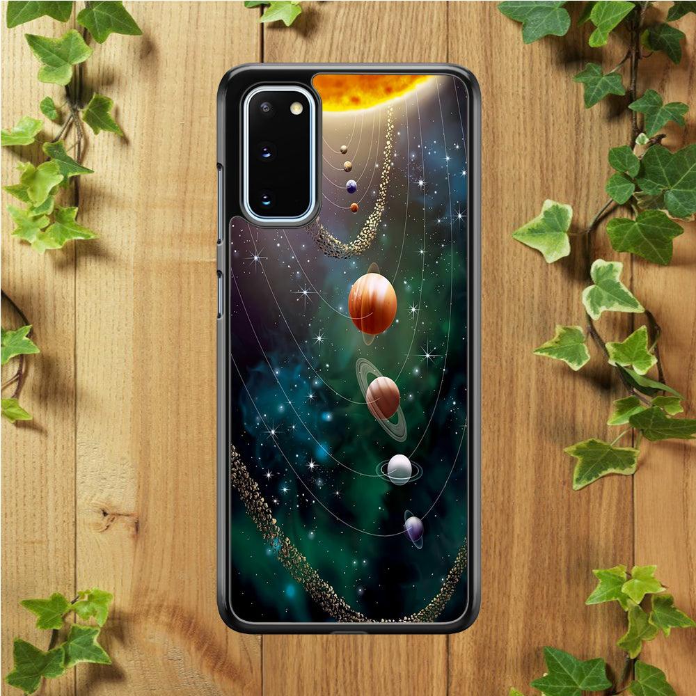 Beautiful Space Colorful 002 Samsung Galaxy S20 Case-Rubber / White (2D Case)-Xtracase
