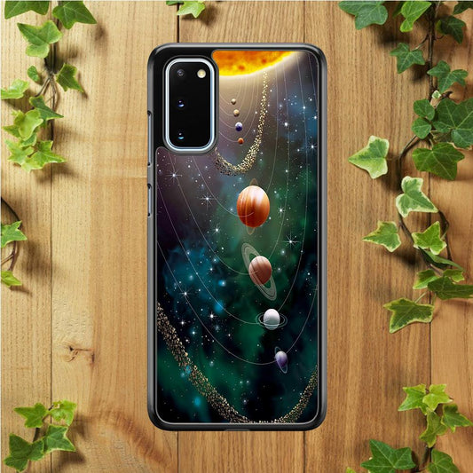 Beautiful Space Colorful 002 Samsung Galaxy S20 Case-Rubber / White (2D Case)-Xtracase