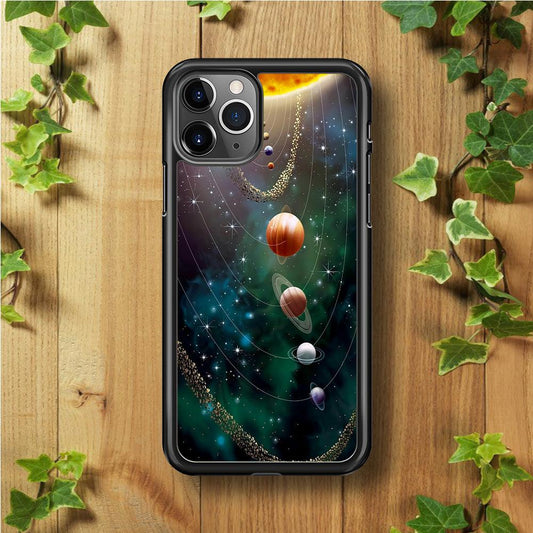 Beautiful Space Colorful 002 iPhone 11 Pro Max Case-Rubber / Black (2D Case)-Xtracase