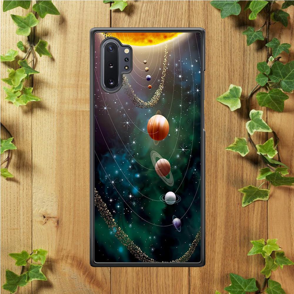 Beautiful Space Colorful 002 Samsung Galaxy Note 10 Plus Case-Rubber / White (2D Case)-Xtracase