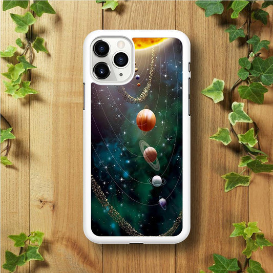 Beautiful Space Colorful 002 iPhone 11 Pro Case-Rubber / White (2D Case)-Xtracase