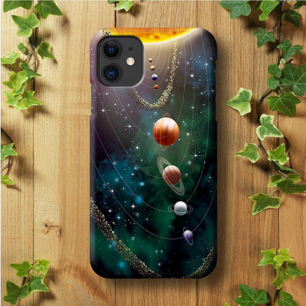 Beautiful Space Colorful 002 iPhone 11 Case-Plastic / Full Wrap (3D Case)-Xtracase