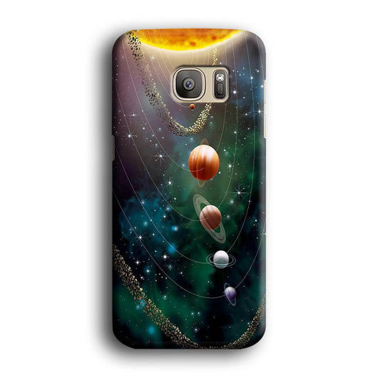Beautiful Space Colorful 002 Samsung Galaxy S7 Edge Case-Plastic / Full Wrap (3D Case)-Xtracase