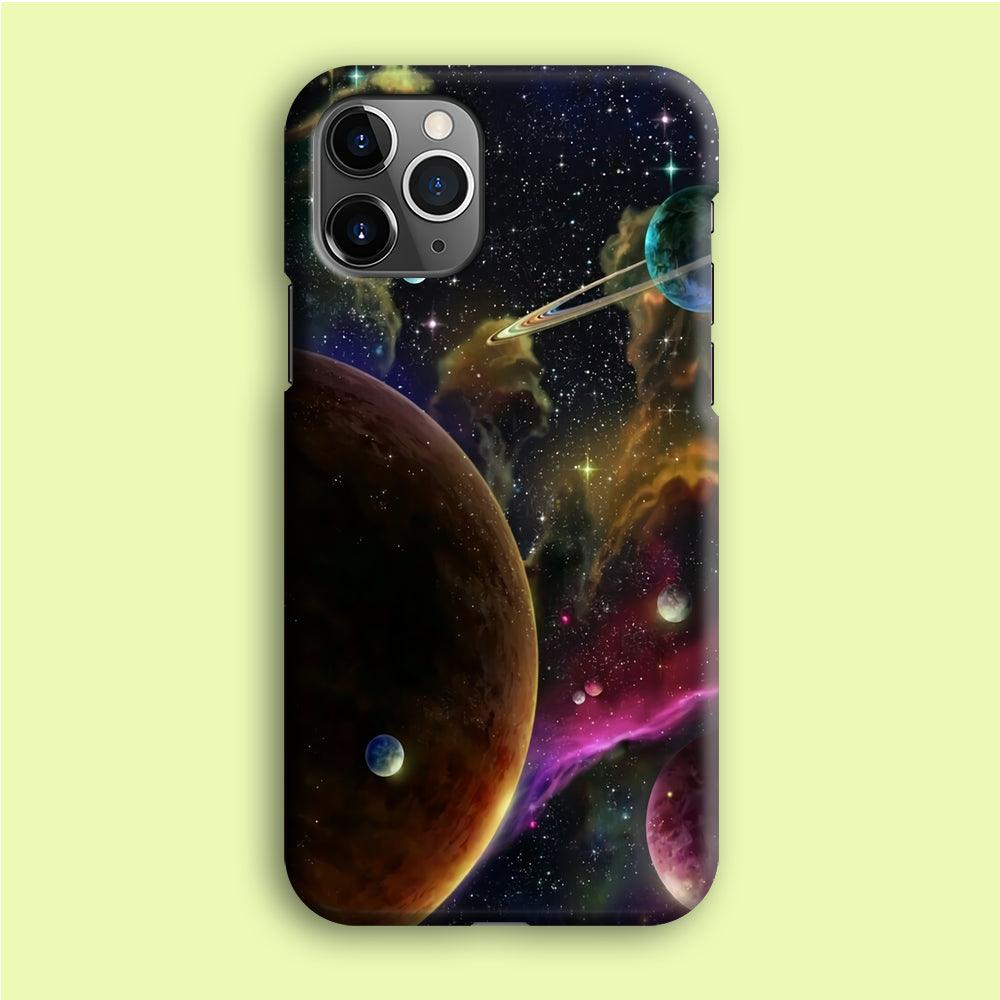 Beautiful Space Colorful 006 iPhone 12 Pro Case-Plastic / Full Wrap (3D Case)-Xtracase