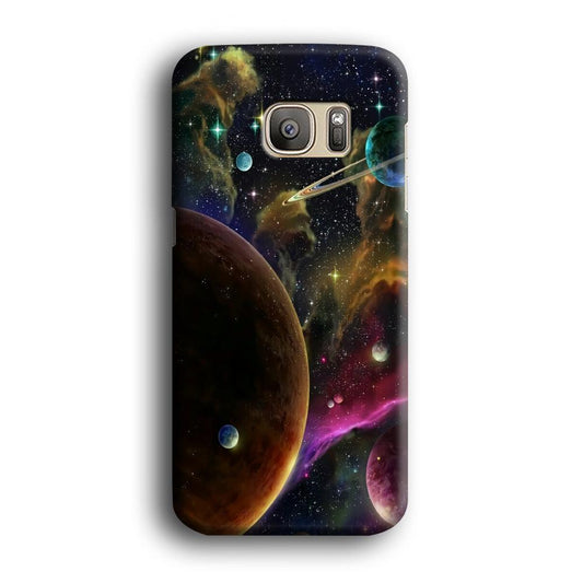 Beautiful Space Colorful 006 Samsung Galaxy S7 Edge Case-Plastic / Full Wrap (3D Case)-Xtracase