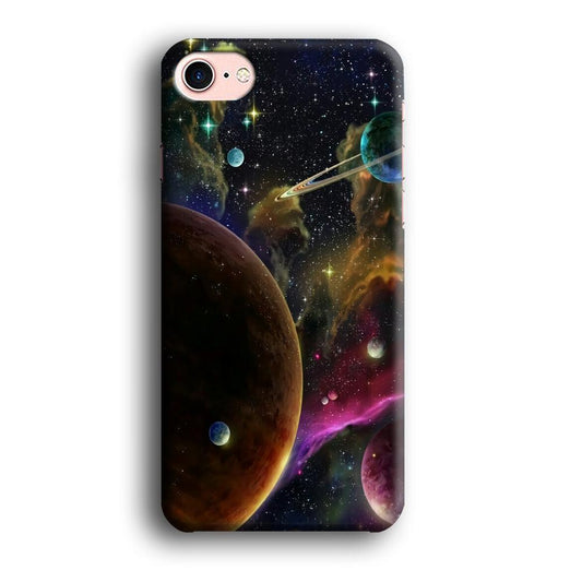 Beautiful Space Colorful 006 iPhone 8 Case-Plastic / Full Wrap (3D Case)-Xtracase