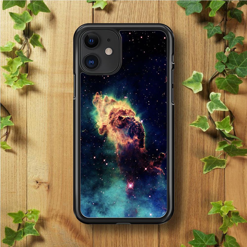 Beautiful Space Colorful 007 iPhone 11 Case-Rubber / Black (2D Case)-Xtracase