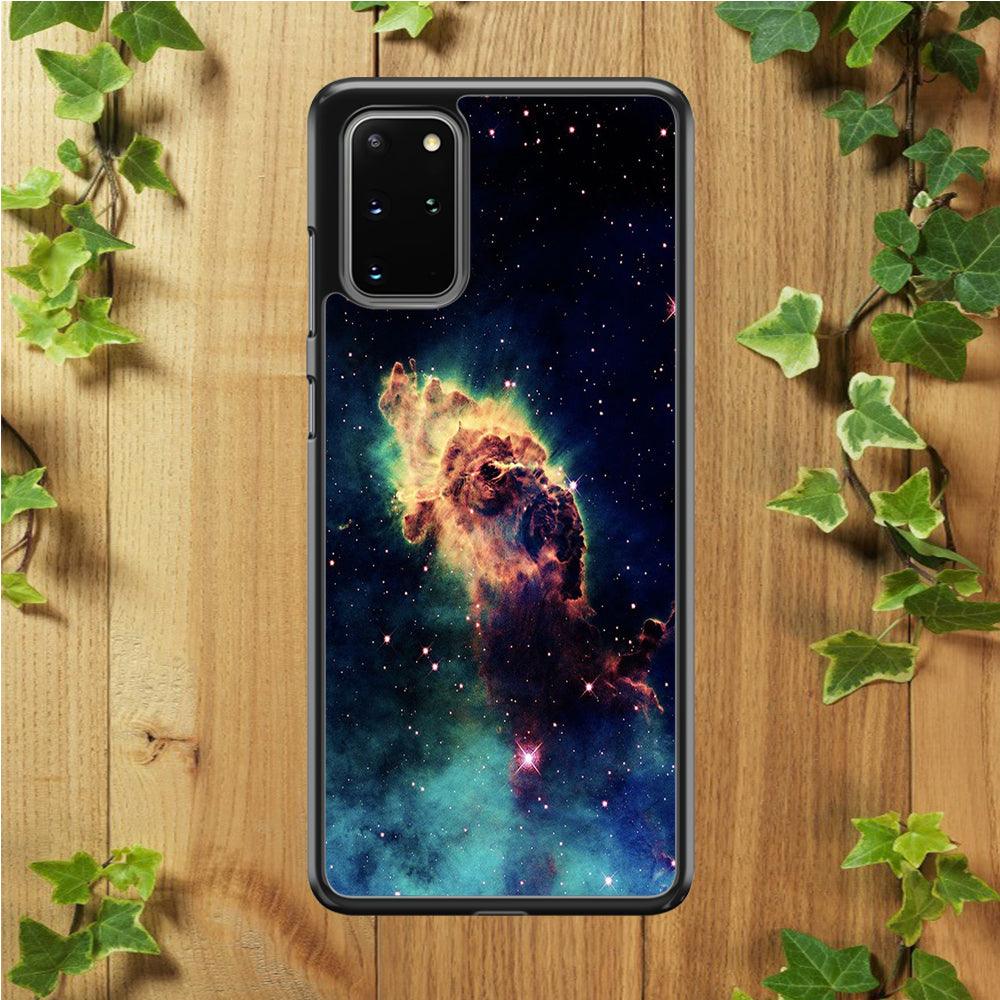 Beautiful Space Colorful 007 Samsung Galaxy S20 Plus Case-Rubber / White (2D Case)-Xtracase