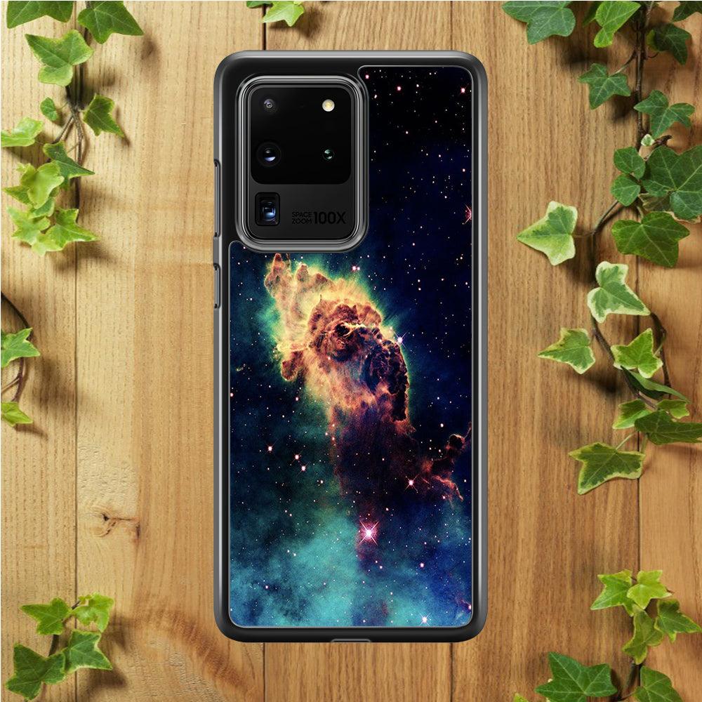 Beautiful Space Colorful 007 Samsung Galaxy S20 Ultra Case-Rubber / Black (2D Case)-Xtracase